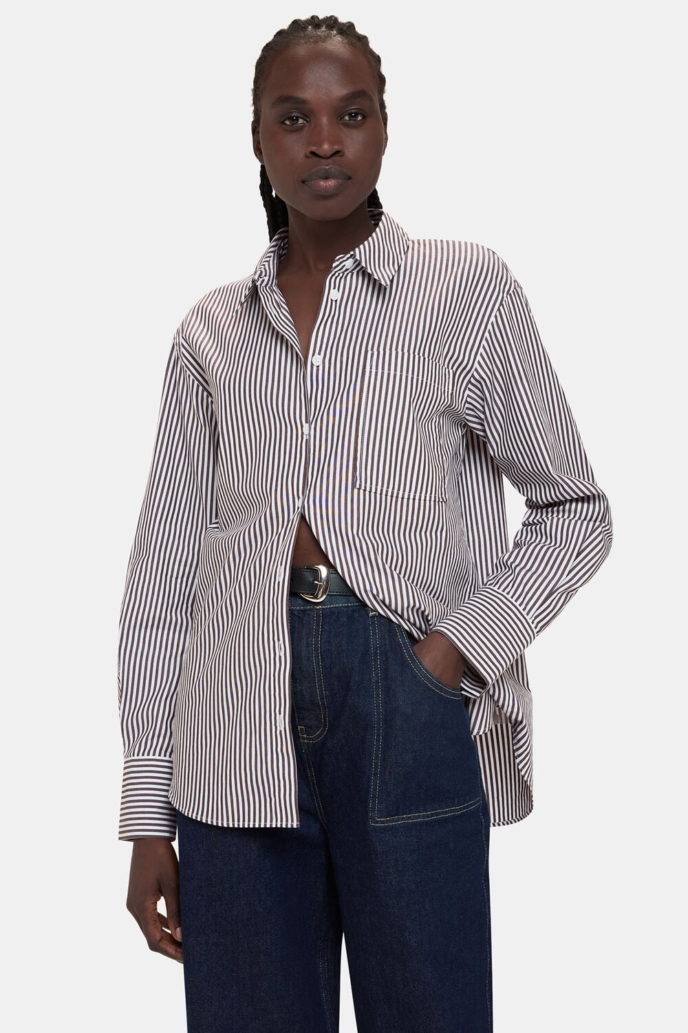 Black Stripe Relaxed Fit Shirt